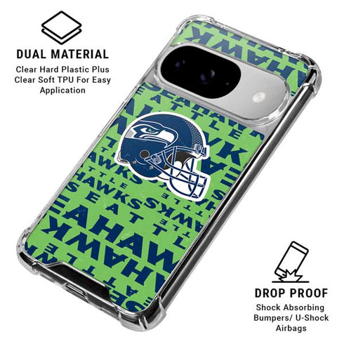 NFL Seattle Seahawks - Blast Green Google Pixel 10 Clear Case